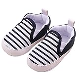 Sanwood® Baby Boy Shoes Crib Shoes Striped (12-18 month, Black)