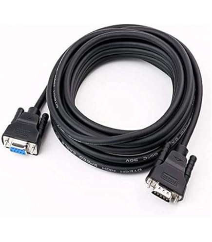 Printer Cable 2m Black Straight Through DB9 RS232 Serial Cable - DB9 RS232 Serial - Male To - View #4