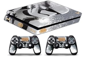 GAMESMONKEY Skin Compatibilité pour PS4 Slim – Skull Oeil Skull Les Yeux FEU Incendie – Limited Edition Decal étuis de Protection pour faceplates Bundle (Star Wars)