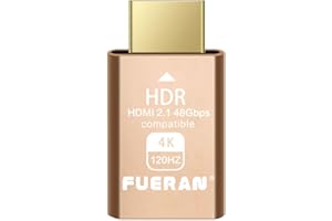 FUERAN HDMI 2.1 Dummy Plug 4K@120Hz HDR Virtual Display Emulator, Headless Adapter, HDMI Display Adapter, Supports 3840x2160@120Hz, 1440P@120Hz, 1080P@120Hz, EDID Emulator for GPU/Remote Desktop