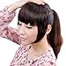 Umiwe(TM) Girls Fashion False Bang Neat Fringe Hairpiece Clip in Hair Extensions,Dark Brown With Umiwe Accessory