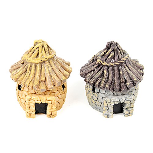 2pcsmini Cottage Kunstharz ist gestaltet von Puppen Mini Pots Of Blumentöpfe