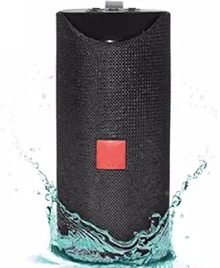 WELROCK Super Bass Splashproof Wireless Bluetooth Speaker with Mobile/Tablet/Laptop/AUX/Memory Card/Pan Drive/FM (Black)