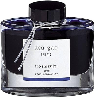 Pilot Iroshizuku Fountain Pen Ink - 50 ml Bottle - Asa-gao Morning Glory (Vivid Purplish Blue) (japan import)