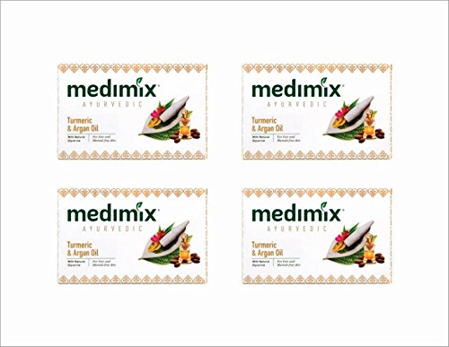 Medimix Oil Bathing Soap, Turmeric and Argan, 125g (Pk of 4)