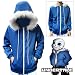 Produktbild wrrry Undertale Kapuzen Pullover von Sans Blau Hoodie Jacke Kapuzenpullover Cosplay Kostüm