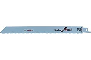 Bosch Accessories 5 pieces Reciprocating Saw Blade S 1122 BF Flexible for Metal (for metal, 225 x 19 x 0,9 mm, accessories for reciprocating saws)