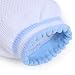 Zicac One Pair Cute Infant Toddler Baby Adjustable Elastic Strechy Soft Knee Elbow Leg Pad Crawling Safety Protector (Blue)