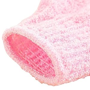 5 Pairs Nylon Scrub Cloth Gloves Exfoliating Wash Skin Spa Foam Shower Bath Massage Glove Random Color - Image 3