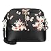 Produktbild URSING Damen Leder Umhängetasche Blumen Drucken Klein Hirsch Schultertaschen Umhängetasche Frauen Mode Elegante PU Leder Schulter Tasche Handtasche Abendhandtasche Shopper Ledertasche (Schwarz)