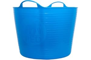 SAVING HUB Flexible Tub 26 Litre - Garden Home Plastic Basket - Multipurpose Storage Container - Toys, Laundry, Gardening, Flexi Tubs - Lightweight Strong Tub Trugs (Medium, Blue)