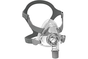 Gbbazu Wiederverwendbare Nasenkissen Zubehör mit Kopfbedeckung, Rahmen, Schlauch und Nasenkissen, Universelle Vollgesichts-Silikon-Masken-Montage zur Verbesserung (L)