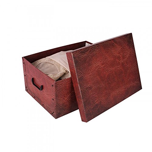 Set aus 3 Stück XXL Deko Kartons in tollen Leder Dekoren – Tolle Motive, passen in jeden Haushalt! Edel und hochwertig! Mit Griffen zum Tragen und XXL Volumen! - 7