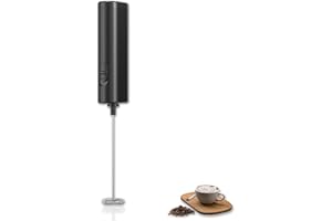 TECHTRIX Mousseur à Lait Electrique, Mousseur à Lait, Fonctionne à Piles, Melangeur Puissant pour Café, Latte, Cappuccino, Matcha
