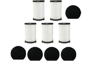qinggw Filtro Hepa para MooSoo D600 D601 Cecotec Conga Thunderbrush 520 550 560 Ariete Handy Force 2761 2759 RBT Piezas de aspiradora (Color : 5Pcs)
