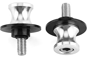 Bbobines de Bras Oscillant de Support,Moto Bras Oscillant Bobines Curseurs,Fydun 6/8/10 mm en Alliage d'Aluminium CNC Bras swing Spool Sliders Bras swingarm bobbins(6mm-ARGENT)