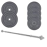 Bohrung 30mm: Die Hantelscheiben sind mit einem Lochdurchmesser von 30/31 mm perfekt auf alle gängigen Hantelstangen abgestimmt - verhindert Klappern und Verrutschen