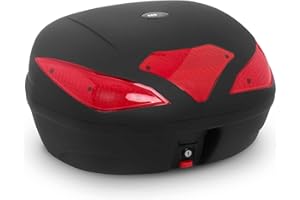 MSW MOTOR TECHNICS MSW Caja para Moto Baúl De Motocicleta MSW-MC62L3 (Universal, con Cerradura y Llave de Repuesto, Reflectores, Volumen de 62 L)