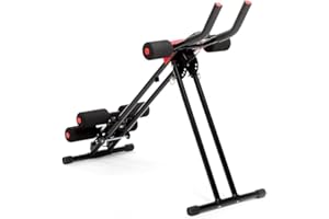 InnovaGoods - Machine Abdominaux Pliable Multifonction, Guide d'Exercice, Écran LCD, Renforcement Musculaire, Noir, Polypropylène EVA Fer