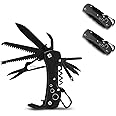 LEVADA PLUS Folding Pocket Stainless Steel Multi-tools – with Hooker, Saw, Screwdriver, Bottle Opener and Scissors - Perfect Tool for Outdoor, Tactical, Camping, DIY, Emergency and Gift (Pack of 2)