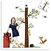 Wall Sticker Removable Decal Home Decor Vinyl Cartoon Owl Child Measure Height