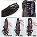 Ombre 2Tones Jaw Claw Ponytail Hair Extensions 18"/24"/26" Straight Big Wave Ponytails