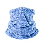 AYPOW Fleece Neck Warmer, Winter Warm Versatile Neck Warmer Extra Long Thick Neck Tube Windproof Balaclava Hood（Sky Blue Color） - Elastic Universal Size