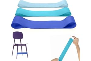 NECXON Lot de 3 élastiques de chaise pour TDAH, jouets sensoriels pour chaise TDAH, coussins d'équilibre adaptés aux enfants souffrant de troubles sensoriels des pieds, TDAH, autisme (0,4, 0,6, 0,8 mm, bleu)