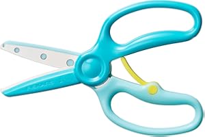 Fiskars Children's Scissors, from 3 Years, for Learning to Cut, Length: 13 cm, Metal Blades with Plastic Coating/Plastic Handles, Blue-Green, Training, 1064068