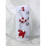 Hochzeitskerze - Name Datum, Geburtstagskerze Geschenk Hochzeit Hochzeitskerzen.