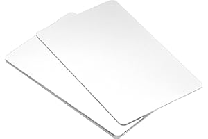 PATIKIL 0.8mm Metal Business Cards, 5 Pack Blank Name Card Laser Engraving Anodized Aluminum for DIY Gift Cards, Silver