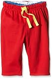 Toby Tiger Baby-Boys Organic Cotton Breton Reversible Striped Trousers, Red/Blue & White
