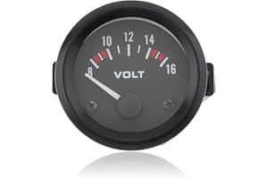 ePathChina® 2" 52MM 12V 8~16V Universal LED Electrical Car Voltmeter Voltage Gauge Meter