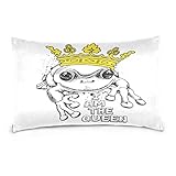 ZOEO Rectangular Manta Decorativa Funda de Almohada Funda para cojín, diseño de Rana...