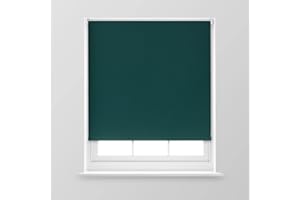 A.Unique Home Premium Trimmable Thermal Blackout Roller Window Blind in a Variety of Colours and Sizes Ideal for any Room - 4FT - DARK GREEN - 120cm (W) x 170cm (L) | 47.2" (W) x 66.9" (L)