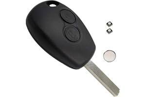 SALPIE Housse Coque de clé Silicone Télécommande 2 Boutons Compatible avec Renault Dacia Logan Sandero Duster Express Clio Twingo Modus Kangoo (GUSCIO, GUSCIO)