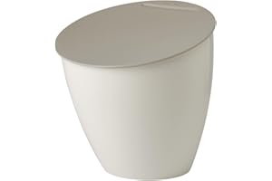 Mepal Calypso Kuchenny Kosz na Śmieci Mały Pojemnik na Odpady z Pokrywką, do Organizacji Kuchni, Nadaje Się do Mycia w Zmywarce, 2200 Ml, Biały (Nordic White)