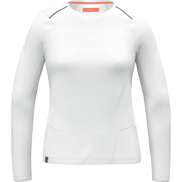 SALEWA Maglia Tecnica Manica Lunga Donna Solidlogo Dry - Tessuto Drirelease® Traspirante E Ad Asciugatura Rapida - Per Trekking E Montagna - 2
