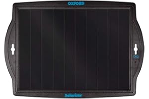 Oxford products OF949 Solariser. Solar battery charger for maintaining 12Volt Automotive batteries. Motorcycles - Quads - Jet Ski - Motor Bikes, Black,M