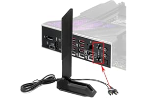 Gintai WiFi 7 Antena para Gigabyte Z890 Z890I Z890M X870 X870E B550M B650E B850 B860 W790 TRX50 Series WLAN Amplifiers WiFi 7 Card Gaming Tri-Bande 12dBi Bluetooth 5.4, Base Magnética (Black) )