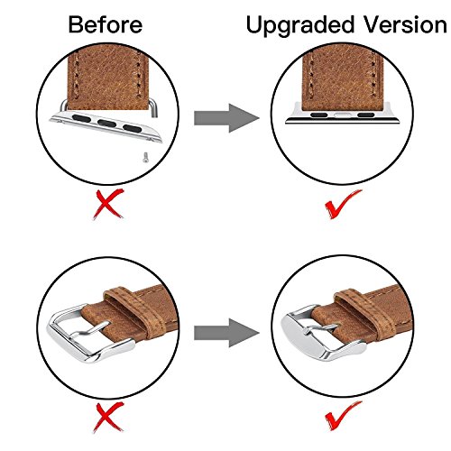 Benuo Piel Reemplazo Pulsera de Apple Watch Series 3 42mm Apple Watch Series 1 42mm Apple Watch Series 2 42mm Apple Watch Nike 42mm Marron reviews Benuo Piel Reemplazo Pulsera de Apple Watch Series 3 42mm Apple Watch Series 1 42mm Apple Watch Series 2 42mm Apple Watch Nike 42mm Marron