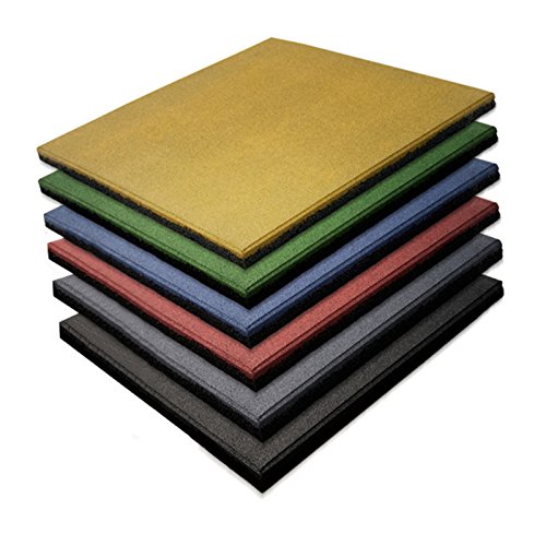 Soft &amp; Safe Rubber Safety Mat Set - 1 sqm - 25mm thick - black