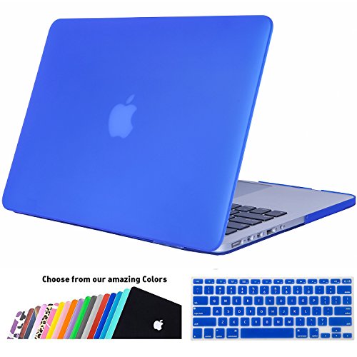 MacBook Pro 13 Retina Hülle Schale,iNeseon Ultra Slim Plastik Hartschale Tasche Cover Shell, US Dunkelblau und EU Transparent Tastatur Abdeckung Schutzhülle für Apple MacBook Pro 13.3 Zoll mit Retina Display Modell:A1502 und A1425 (Dunkelblau)