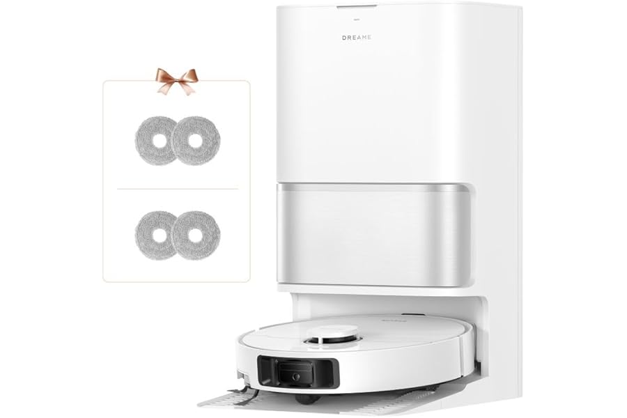 DREAME L10s Ultra Gen 3 Robot Vacuum Cleaner and Floor Mop Kit, 25,000 Pa Suction, Side Brush and Extendable Moci, All-in-One Automatic Cleaning Station, Voice Control and App Control
