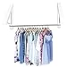 Produktbild MKQPOWER haltbare Hänger faltende Wand Hanger Mount Clothes faltbare Kleiderbügel für Balkon, eine vollständige Palette von trockenen Kleidern (2 PCS with tube)