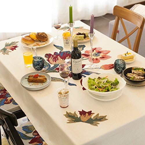 American country tablecloth/Pastoral embroidered cotton tablecloths/ Taro Valley color tablecloth/ Lu embroidered cloth of the television/Square coffee table cloth-A 150x150cm(59x59inch)