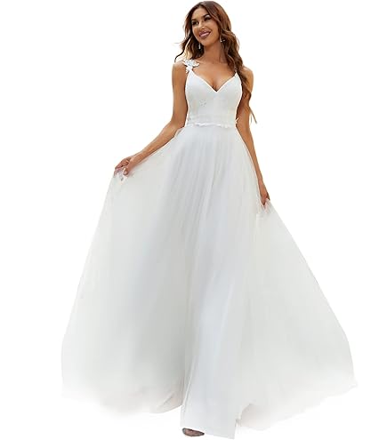 Marie Poisson Robe Blanche Pret A Porter Robe De Mariée Classique En Satin, Élégante, Avec Petit