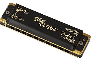 Fender Blues Deville Mundharmonika, C-Dur, Hochwertige Harp, Phosphorbronze-Stimmzungen, klassischer -Sound, ergonomisches Design, langlebige Qualität, für Anfänger & Profis