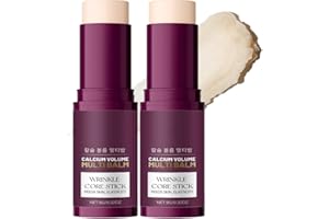MRCUVARYAS All-In-One Calcium Multi Balm Stick, 2PCS Calcium Volume Multi Balm for Lip Care Eye Cream Neck Korean Moisturiser Hydrating Primer, Collagen Moisturing Cream Stick, Wrinkle Core Firming Skin