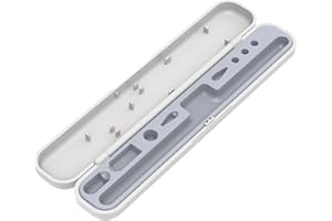 MOGOOD Estuche para Apple Pencil de 1ª Generación/Apple Pencil de 2ª Generación,Estuche pequeño para Apple Pencil Blanco con Forro Interior Gris (1 Pack, Blanco)